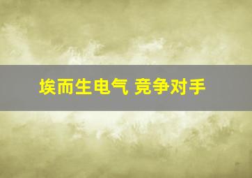 埃而生电气 竞争对手